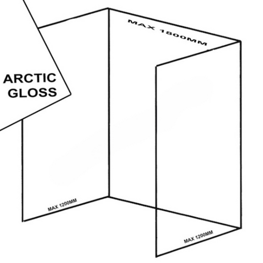 Bushboard Nuance Recess Pack E1 (for Shower Enclosures up to 1800mm) Arctic Gloss - Brand New Bathrooms