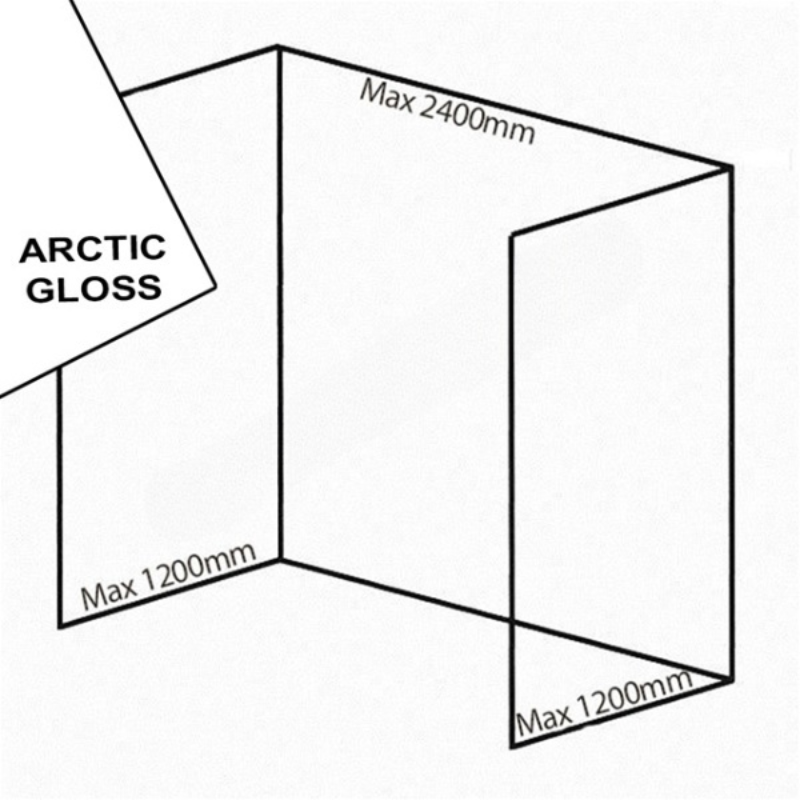 Bushboard Nuance Recess Pack F1 (for Shower Enclosures up to 2400mm) Arctic Gloss - Brand New Bathrooms