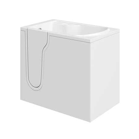 Mantaleda Athena Deep Soak Mini Walk-In Bathtub & Integrated Seat (1 size, 2 styles, White) - Brand New Bathrooms