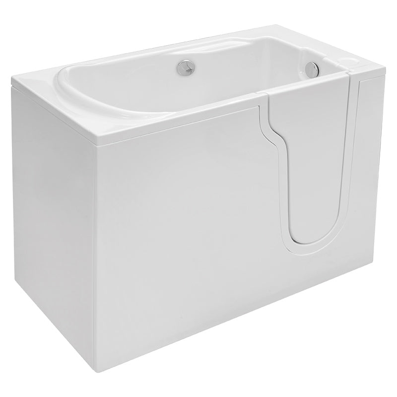 Mantaleda Athena Deep Soak Walk-In Bathtub with Integrated Seat (1 size, 2 styles, White) - Brand New Bathrooms