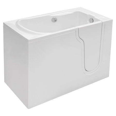 Mantaleda Athena Deep Soak Walk-In Bathtub with Integrated Seat (1 size, 2 styles, White) - Brand New Bathrooms