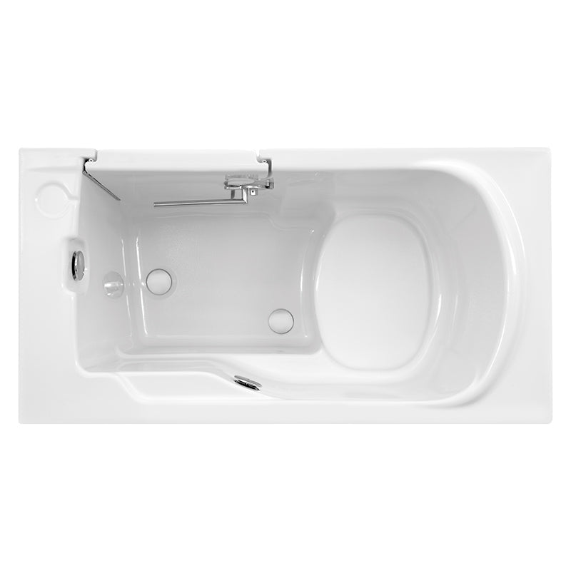 Mantaleda Athena Deep Soak Walk-In Bathtub with Integrated Seat (1 size, 2 styles, White) - Brand New Bathrooms