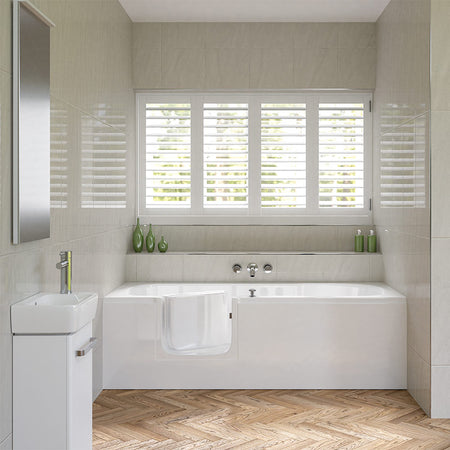 Mantaleda Aventis Walk-In Bathtub (1 size, 2 styles, White) - Brand New Bathrooms