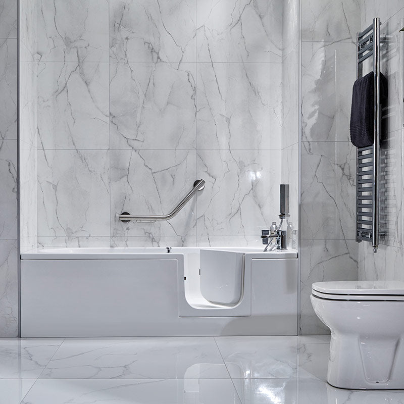 Mantaleda Avrail RV Walk-in Bathtub (2 sizes, 2 styles, White) - Brand New Bathrooms
