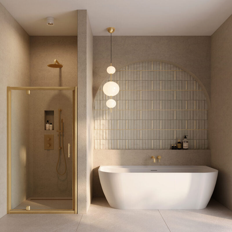 Scudo Bay Back to Wall Bathtub (1 size, 4 colours) - Brand New Bathrooms