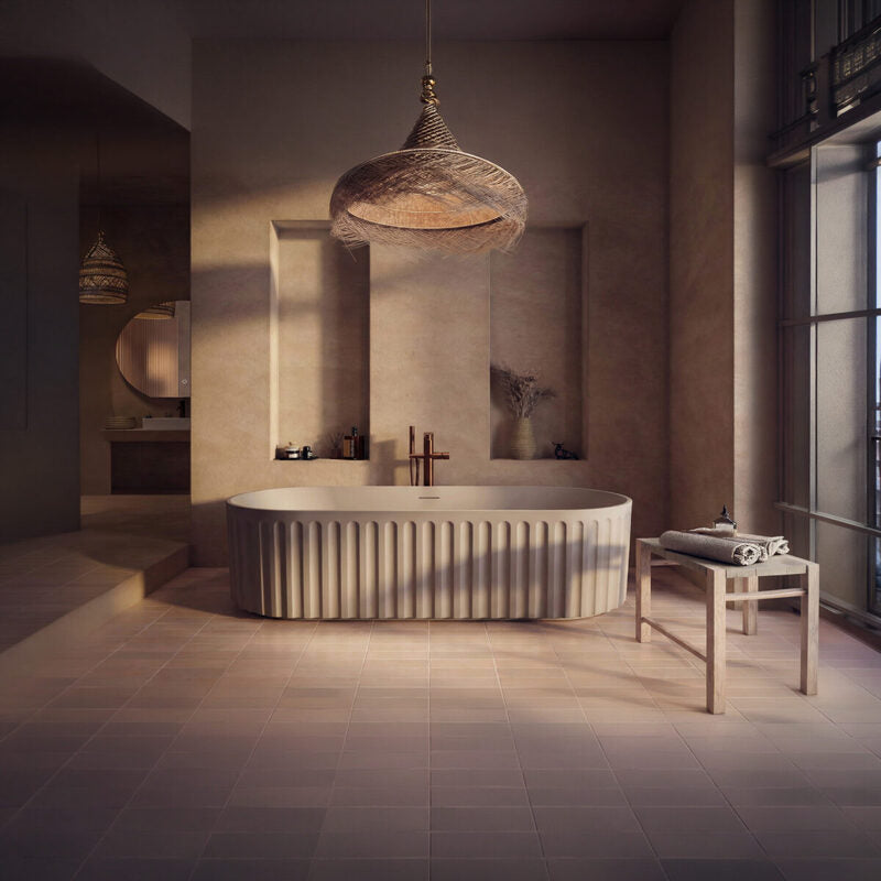 Scudo Lira Oval Fluted Bathtub (1 size, 4 colours) - Brand New Bathrooms