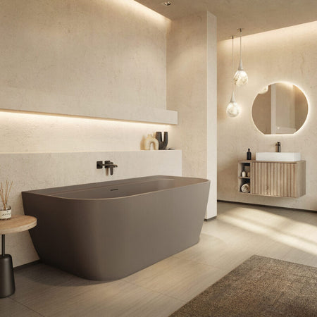 Scudo Bay Back to Wall Bathtub (1 size, 4 colours) - Brand New Bathrooms