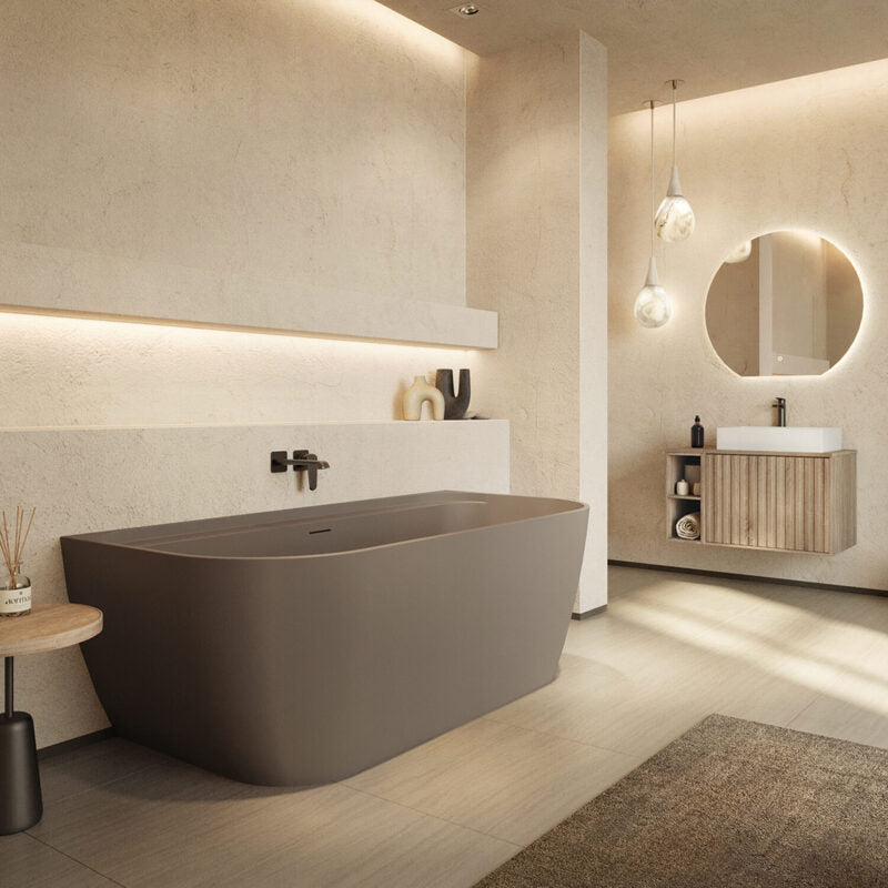 Scudo Bay Back to Wall Bathtub (1 size, 4 colours) - Brand New Bathrooms