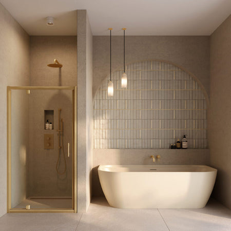 Scudo Bay Back to Wall Bathtub (1 size, 4 colours) - Brand New Bathrooms