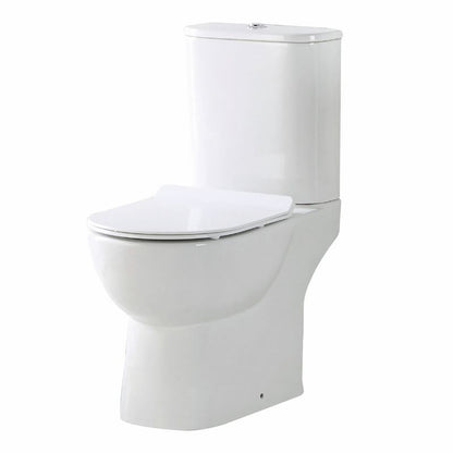 Scudo Belini Rimless Open Back Pan (White) - Brand New Bathroom