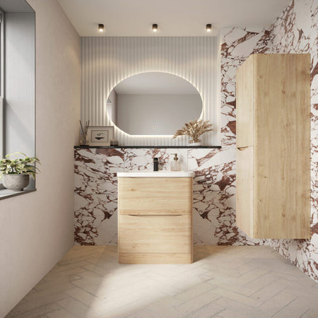 Scudo Bella Floor Mounted Basin Cabinet (3 sizes, 3 colours) - Brand New Bathrooms