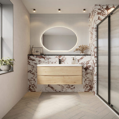 Scudo Bella Wall Mounted Basin Cabinet (3 sizes, 3 colours) CABINET ONLY - Brand New Bathrooms