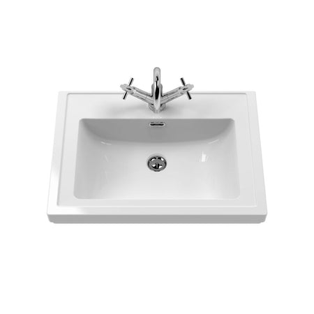 Hudson Reed Bexley 600mm Pure White Floor Standing Vanity Unit With 1 Tap Hole Basin (1 size, 1 colour) - Brand New Bathrooms