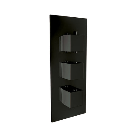 Scudo Mono Black Brassware Square Handled Dual & Triple Concealed Shower Valve (1 & 2 Outlets) - Brand New Bathrooms