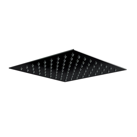 Scudo Mono Black Brassware Square Stainless Shower Head (2 Sizes) - Brand New Bathrooms