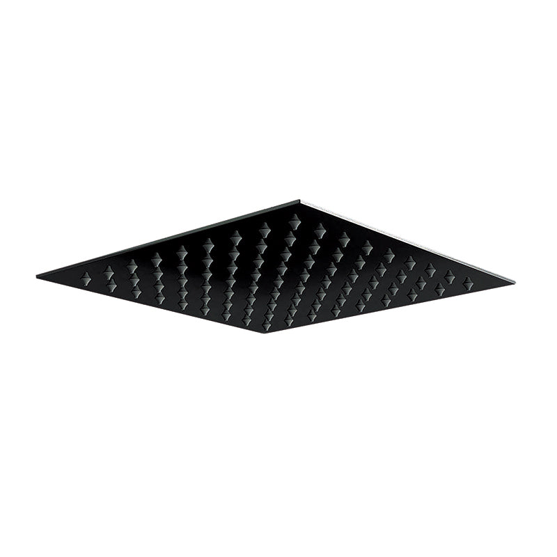 Scudo Mono Black Brassware Square Stainless Shower Head (2 Sizes) - Brand New Bathrooms