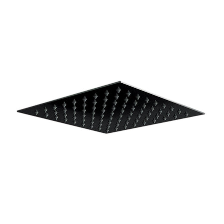 Scudo Mono Black Brassware Square Stainless Shower Head (2 Sizes) - Brand New Bathrooms