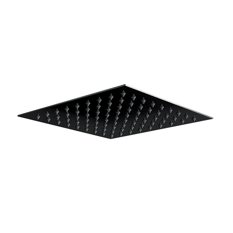 Scudo Mono Black Brassware Square Stainless Shower Head (2 Sizes) - Brand New Bathrooms