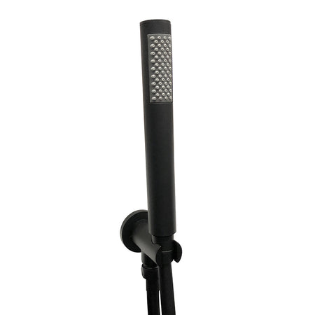 Scudo Mono Black Brassware Shower Outlet Hose & Head (Round & Square) - Brand New Bathroom 