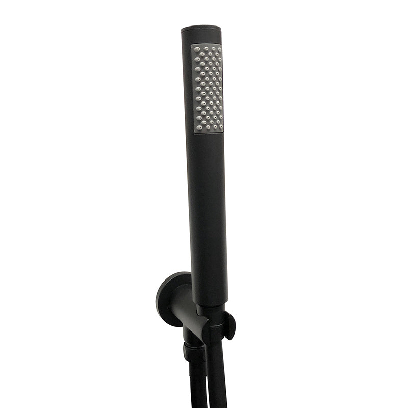 Scudo Mono Black Brassware Shower Outlet Hose & Head (Round & Square) - Brand New Bathroom 