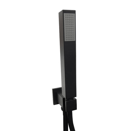 Scudo Mono Black Brassware Shower Outlet Hose & Head (Round & Square) - Brand New Bathroom 