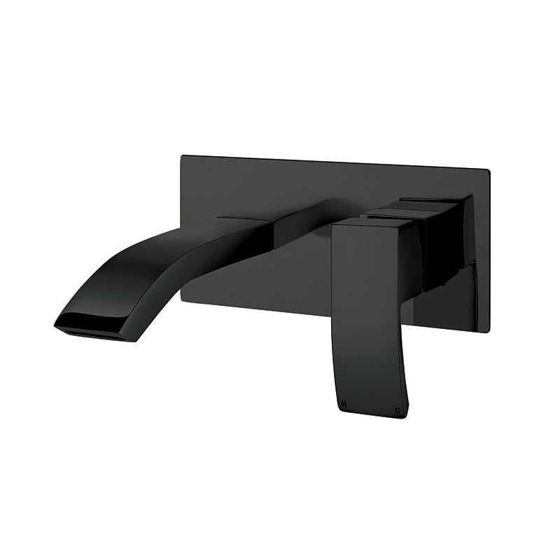 Scudo Descent Black Wall Mounted Basin Mixer - Brand New Bathroom 