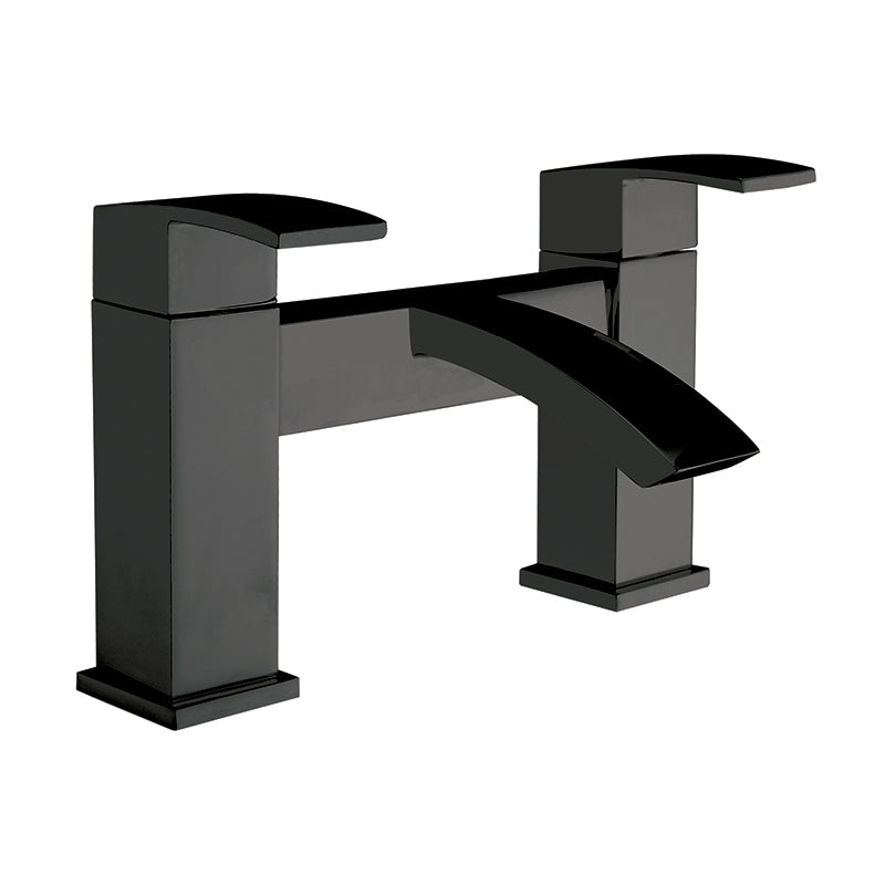 Scudo Matt Black Deck Mounted Bath Filler - Brand New Bathroom 