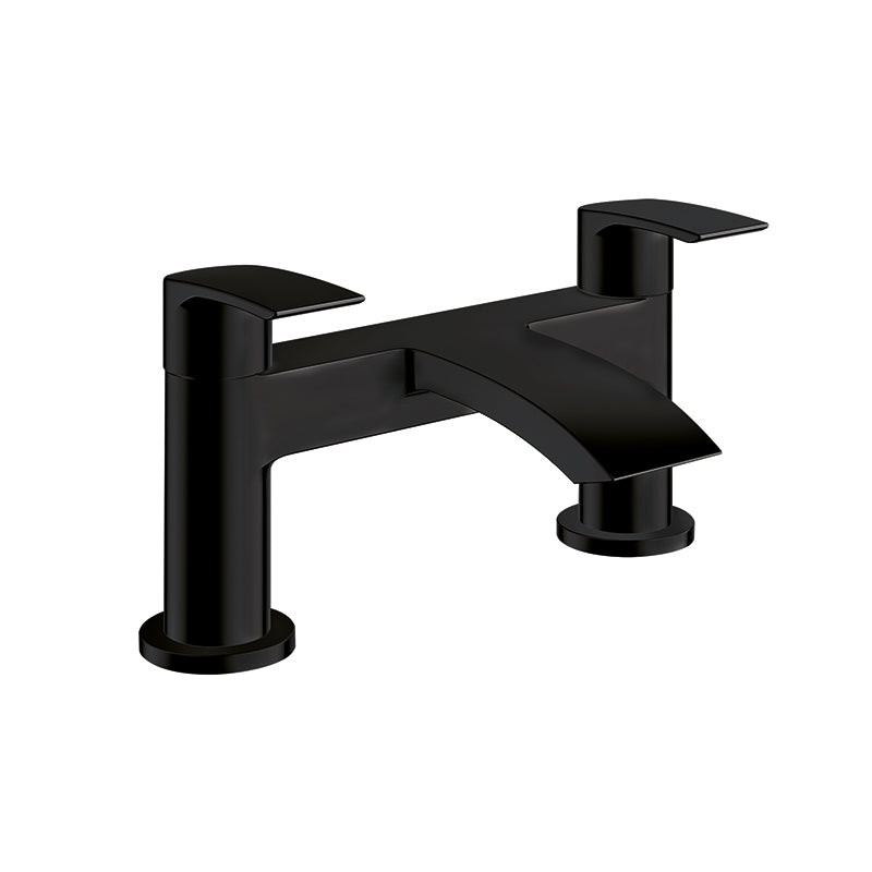 Scudo Belini Matt Black Deck Mounted Bath Filler - Brand New Bathroom 