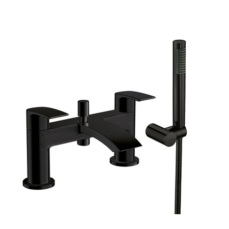 Scudo Belini Black Deck Mounted Bath Shower Mixer - Brand New Bathroom 