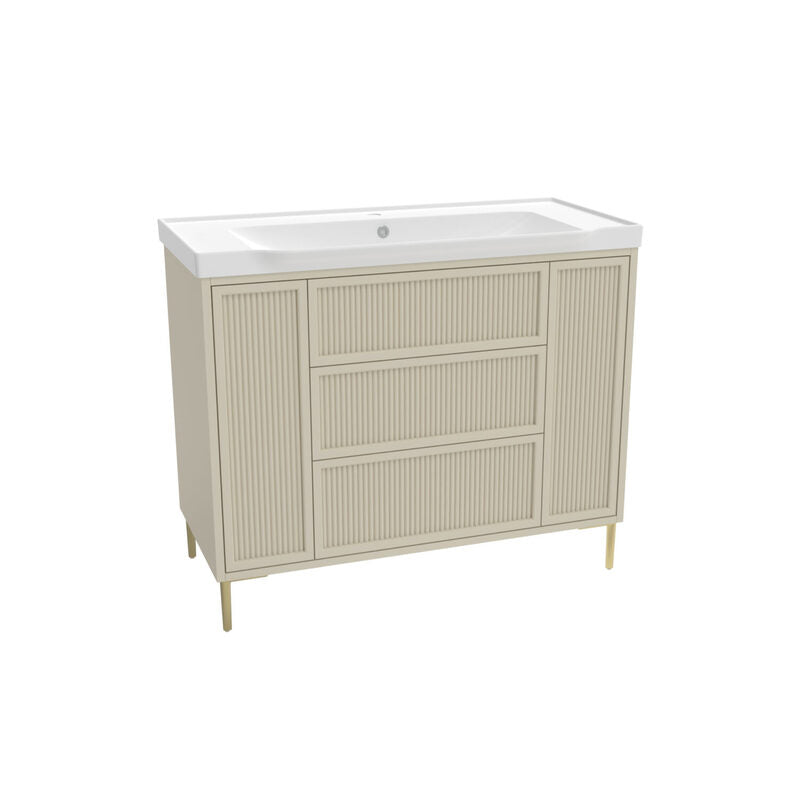 Scudo Bota 1000 Fluted Cabinet (Stone) - Brand New Bathrooms