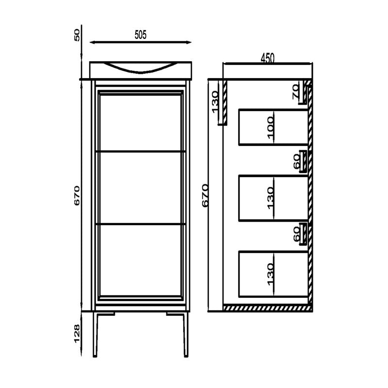 Scudo Bota Cabinet (3 sizes, 2 colours) - Brand New Bathrooms