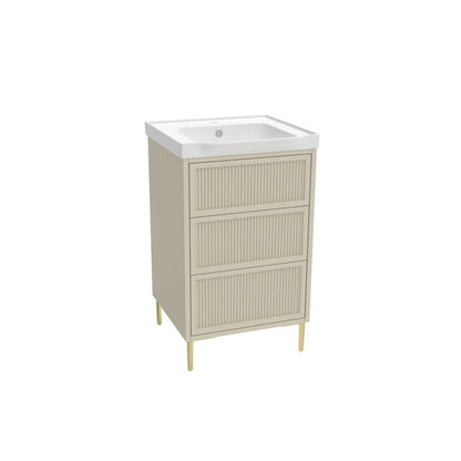 Scudo Bota Fluted Cabinet (3 sizes, stone) - Brand New Bathrooms