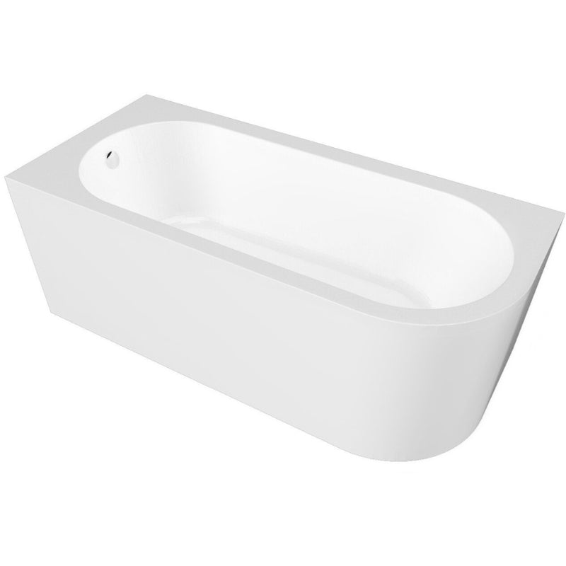 Nuie Curved Bath with Legs and Panel (1 Size, 2 Styles, White) - Brand New Bathrooms