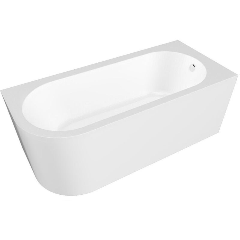 Nuie Curved Bath with Legs and Panel (1 Size, 2 Styles, White) - Brand New Bathrooms