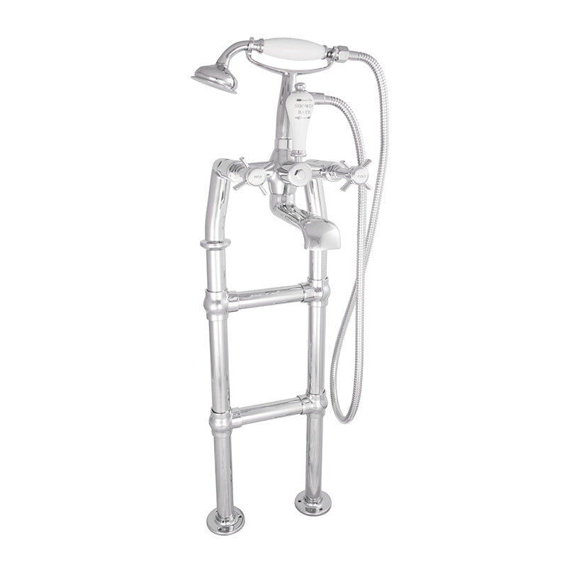 Hurlingham Freestanding Bath Mixer Taps with Tap Stand (2 sizes, 2 colours) - Brand New Bathrooms