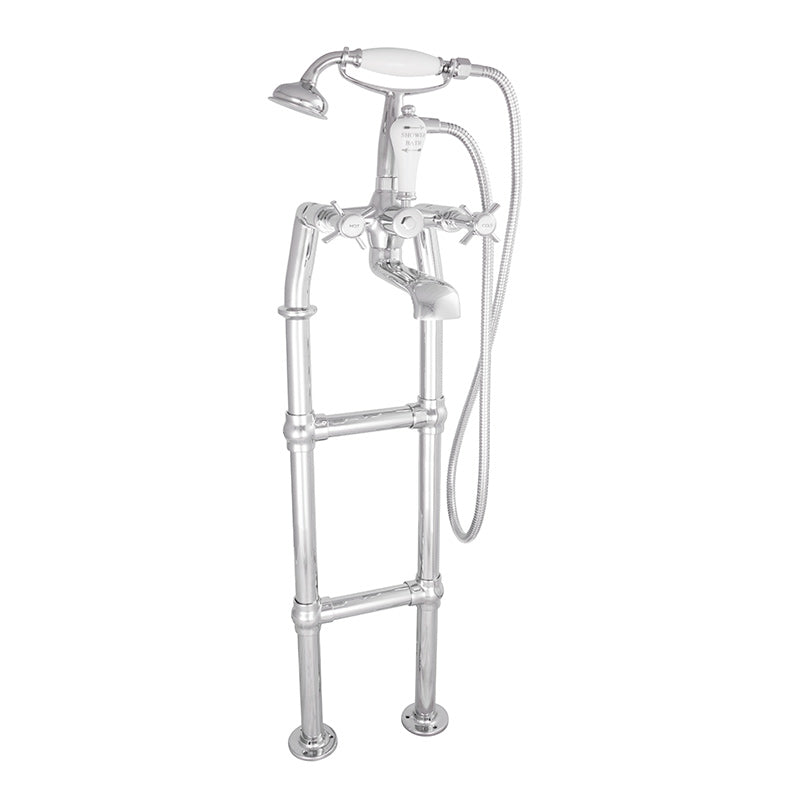 Hurlingham Freestanding Bath Mixer Taps with Tap Stand (2 sizes, 2 colours) - Brand New Bathrooms