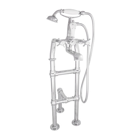Hurlingham Freestanding Bath Mixer Taps with Tap Stand & Support (2 sizes, 2 colours) - Brand New Bathrooms