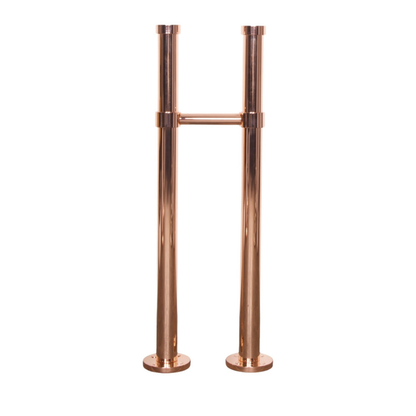 Hurlingham Milton Adjustable Solid Brass Floor Stand Pipes (1 size, 3 colours) - Brand New Bathrooms