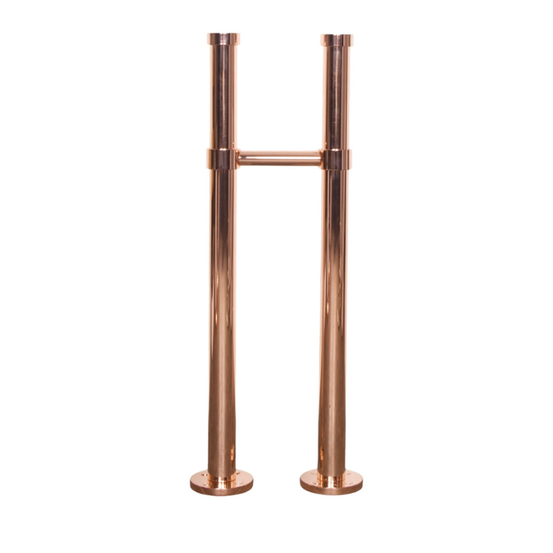 Hurlingham Milton Adjustable Solid Brass Floor Stand Pipes (1 size, 3 colours) - Brand New Bathrooms
