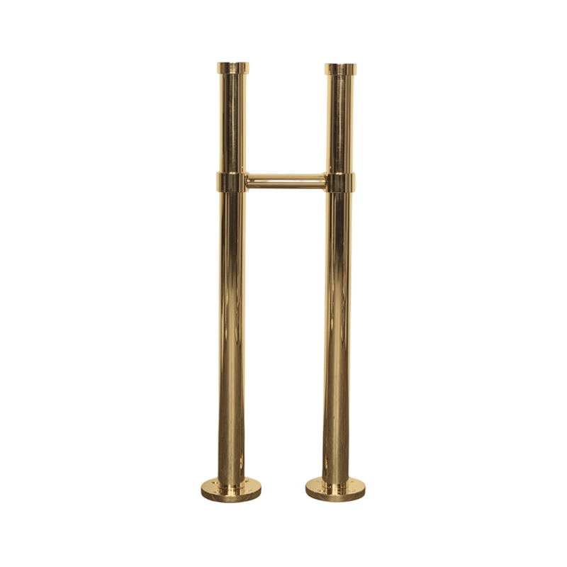 Hurlingham Milton Adjustable Solid Brass Floor Stand Pipes (1 size, 3 colours) - Brand New Bathrooms