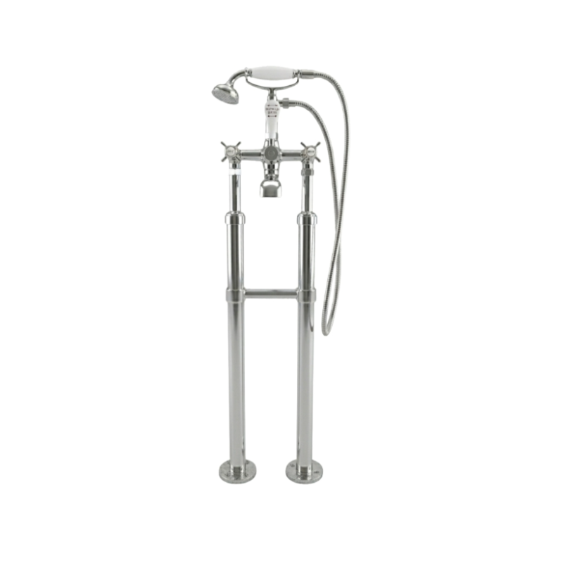 Hurlingham Milton Adjustable Solid Brass Floor Stand Pipes (1 size, 3 colours) - Brand New Bathrooms