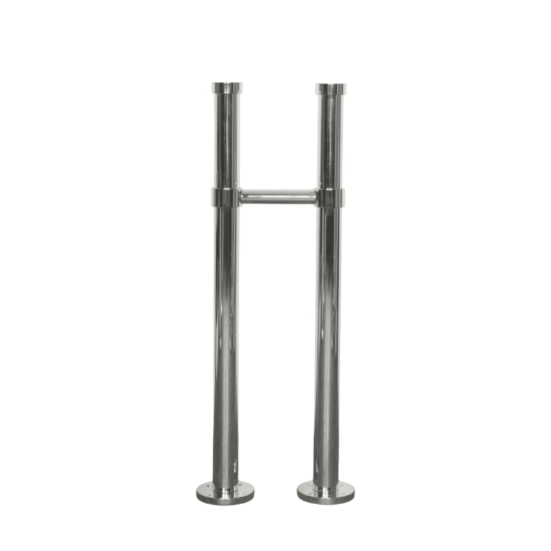 Hurlingham Milton Adjustable Solid Brass Floor Stand Pipes (1 size, 3 colours) - Brand New Bathrooms