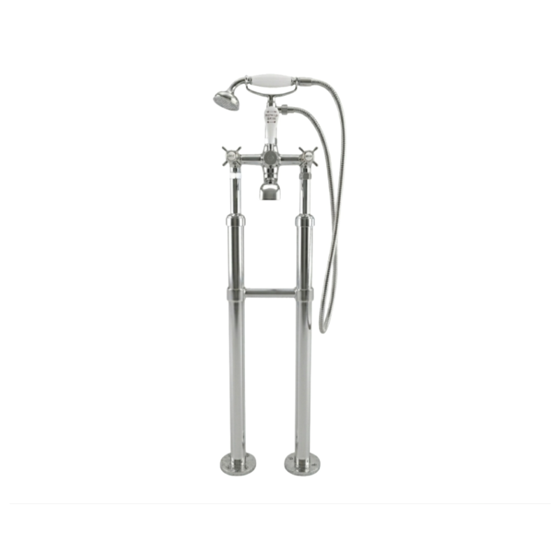 Hurlingham Milton Freestanding Bath and Shower Mixer Taps with Tap Stand & Support (1 size, 3 colours) - Brand New Bathrooms