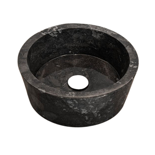 Loutro Lavabo Bali-B Round Marble Basin (1 size, Anthracite) - Brand New Bathrooms