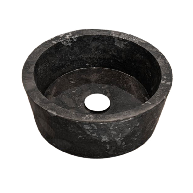 Loutro Lavabo Bali-B Round Marble Basin (1 size, Anthracite) - Brand New Bathrooms