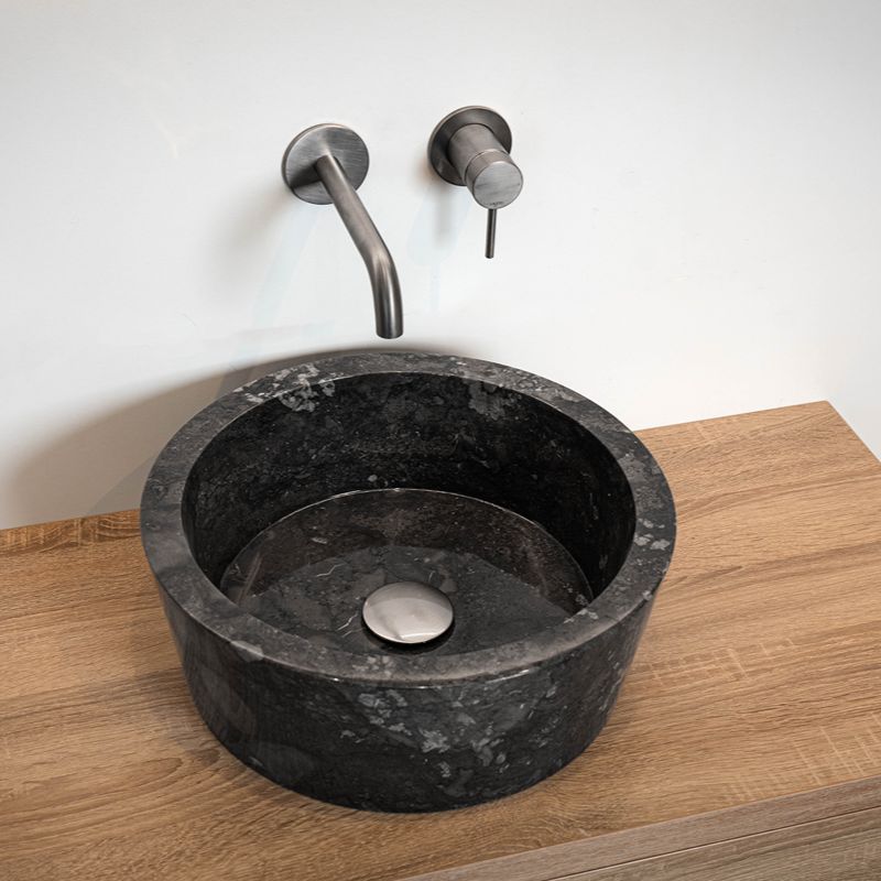 Loutro Lavabo Bali-B Round Marble Basin (1 size, Anthracite) - Brand New Bathrooms