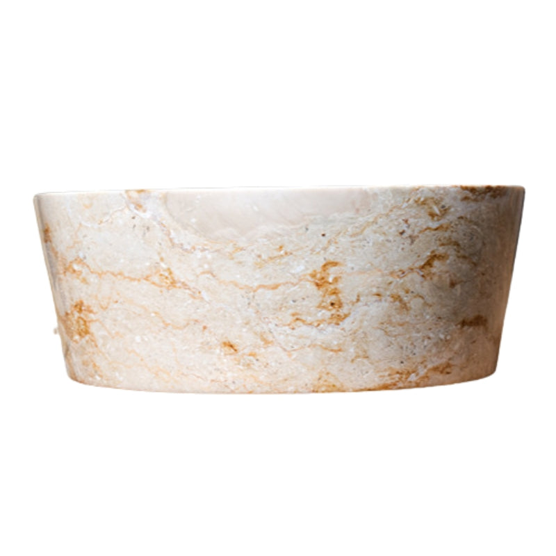 Loutro Lavabo Bali-S Round Marble Basin (1 size, Beige) - Brand New Bathrooms