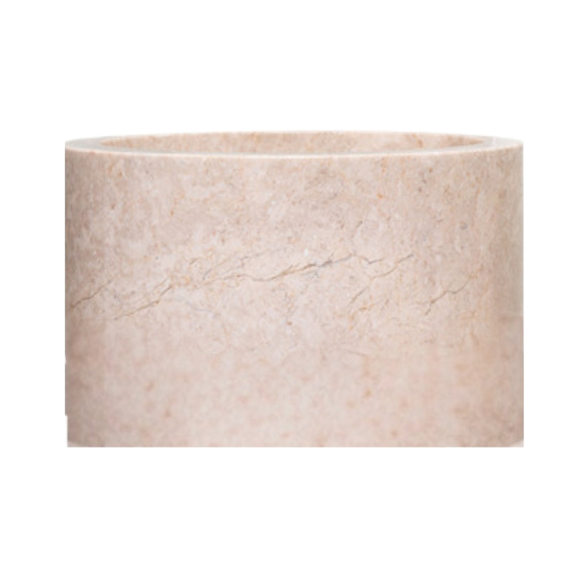 Loutro Lavabo Bali Mini-S Round Marble Basin (1 size, Beige) - Brand New Bathrooms