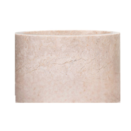 Loutro Lavabo Bali Mini-S Round Marble Basin (1 size, Beige) - Brand New Bathrooms