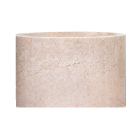 Loutro Lavabo Bali Mini-S Round Marble Basin (1 size, Beige) - Brand New Bathrooms